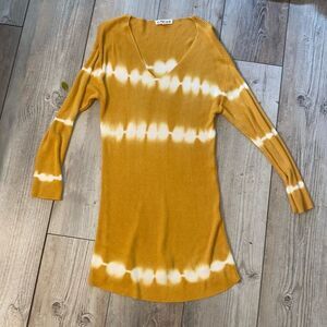 Macaron Cable Small Women’s Sweater Dress Gold Tye Dye